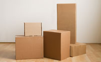 Various sizes of cardboard packing boxes.